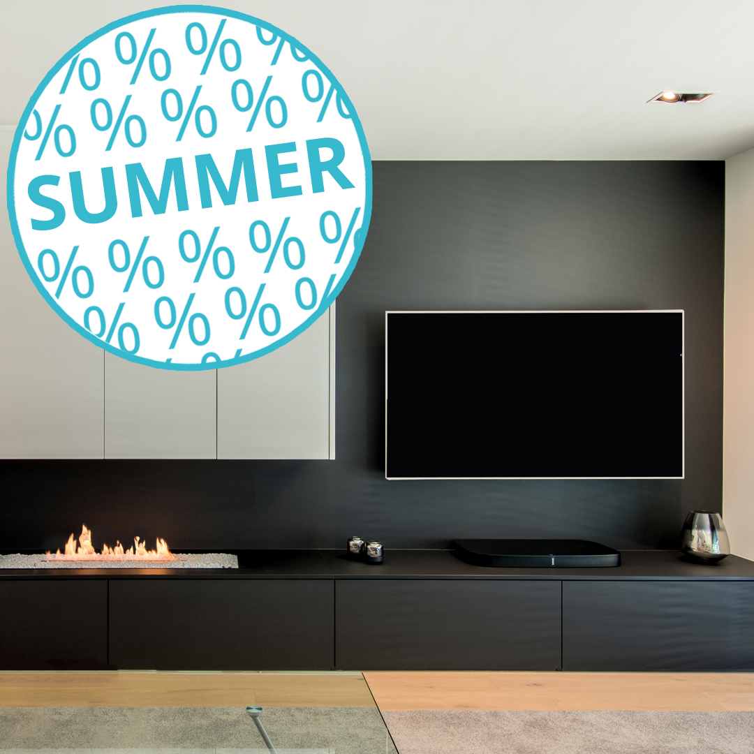 Tv-meubel met open haard Summer Sale