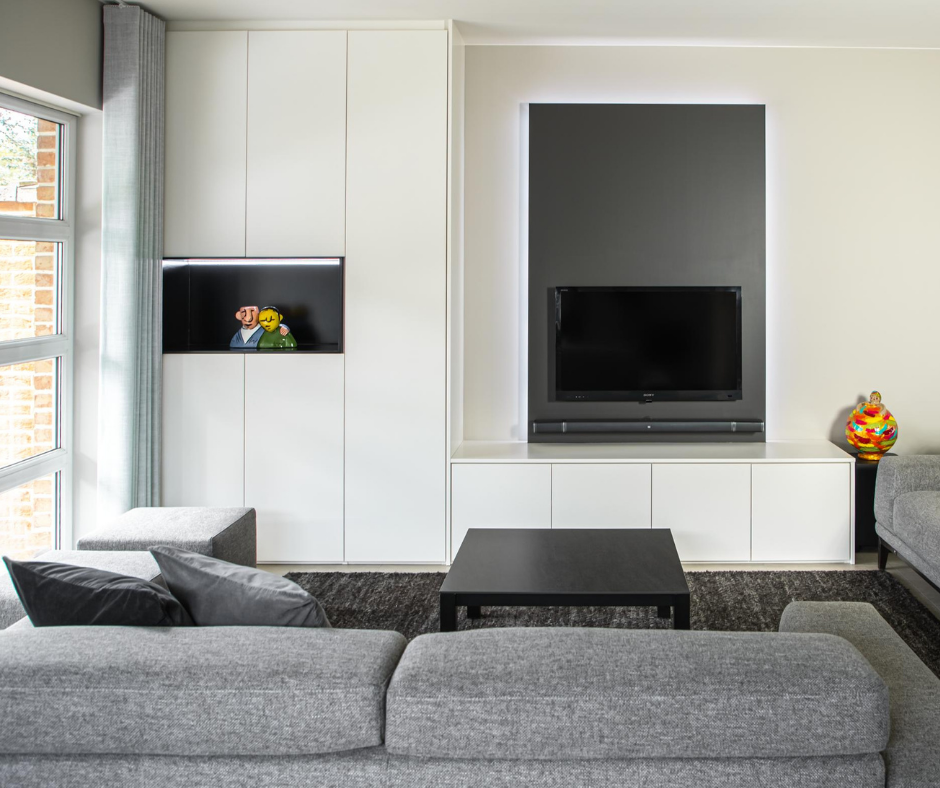 zwevend tv meubel wit